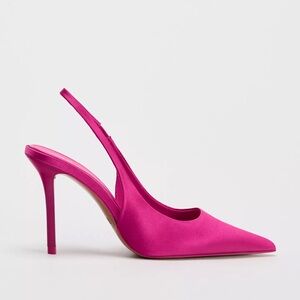 ZARA Stain Elegant Pink Slingback Heels